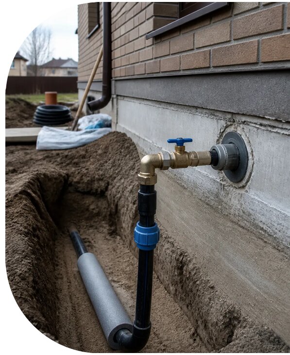 Устройство ввода водопровода в дом в Великом Устюге от 8652 р. | АПаруса-Влс